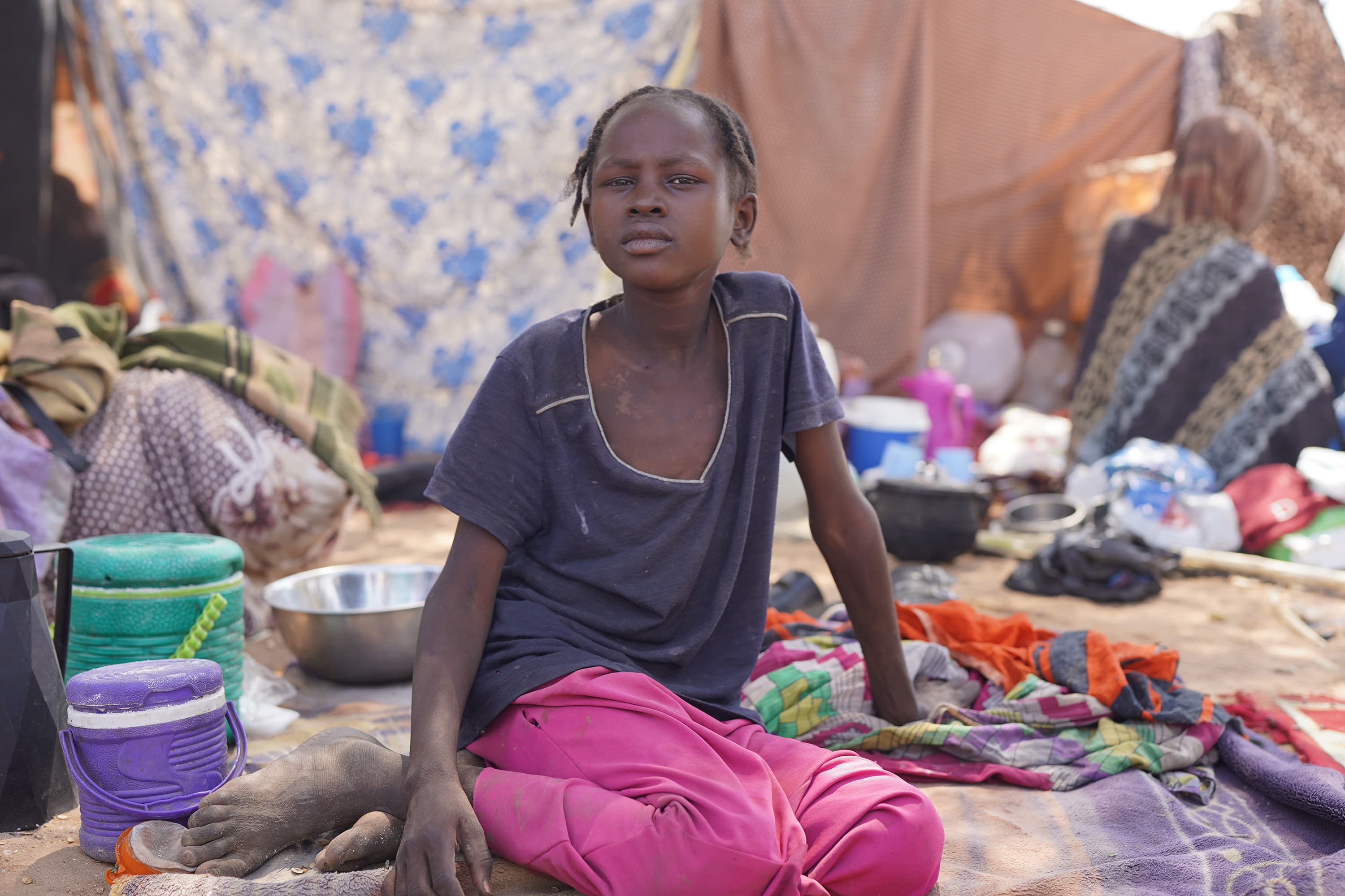 Barn i flyktingläger - Sudan 2025