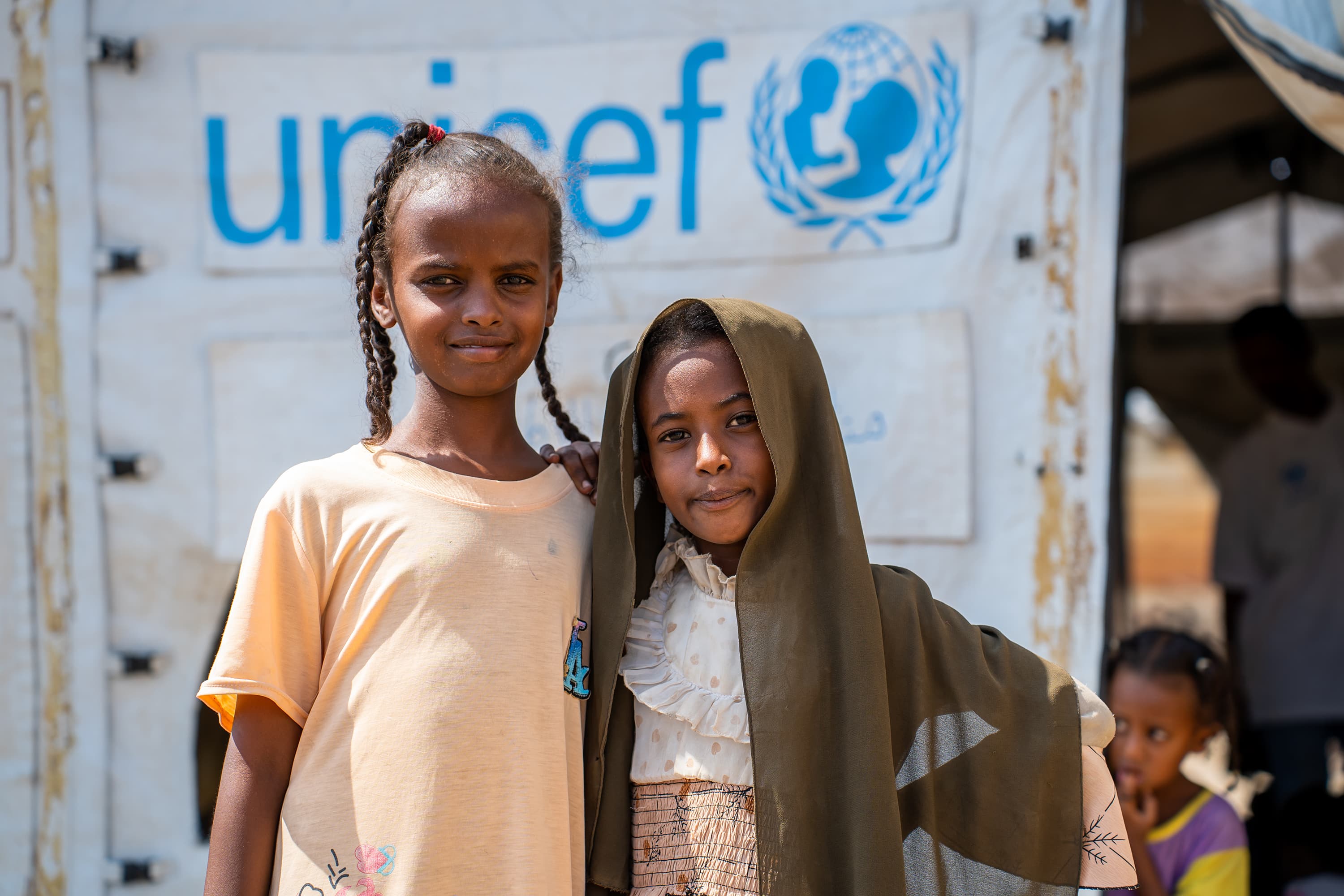 Barn i flyktingläger - Sudan 2025