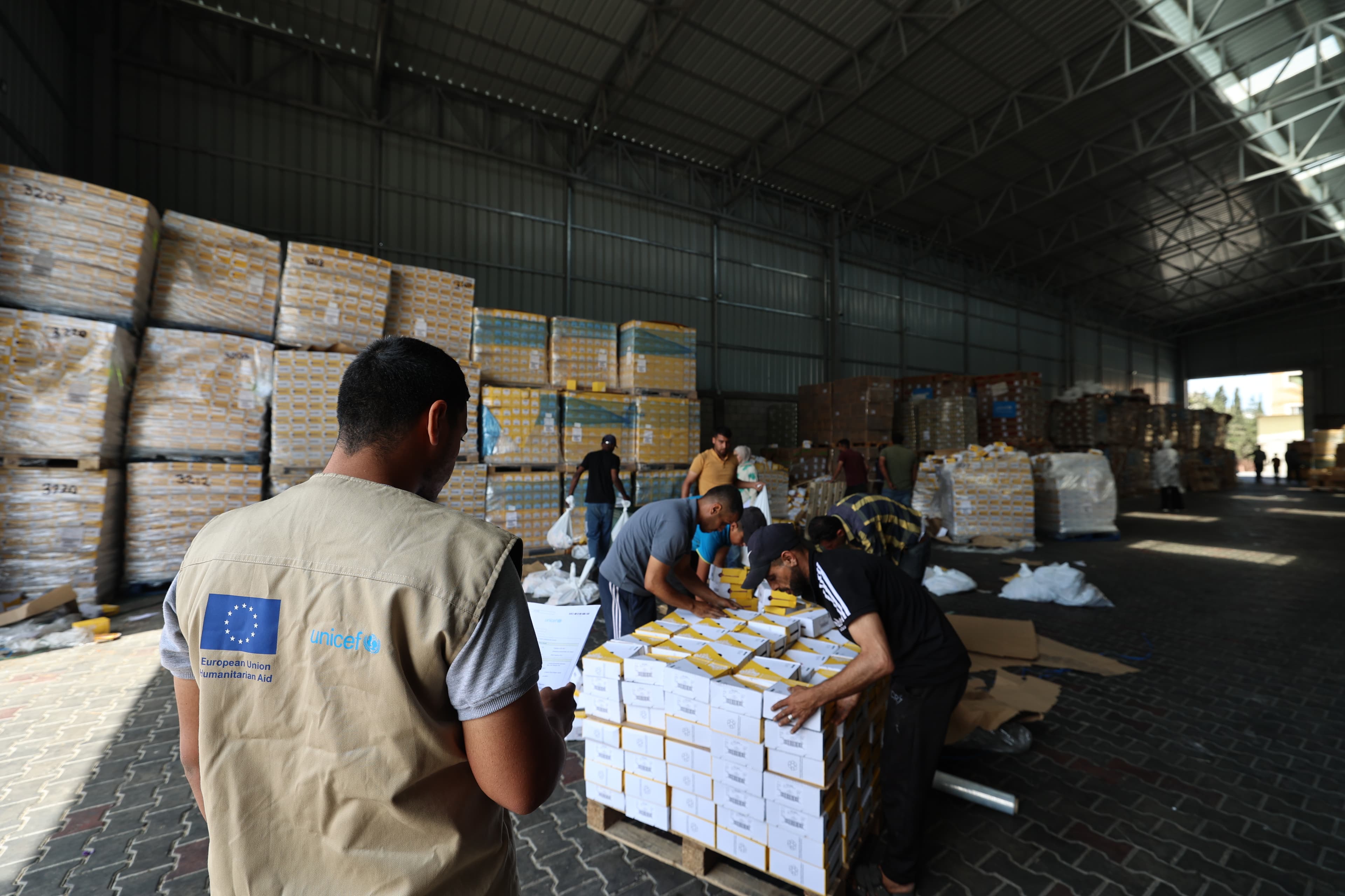 UNICEF-leverans - gaza 2025